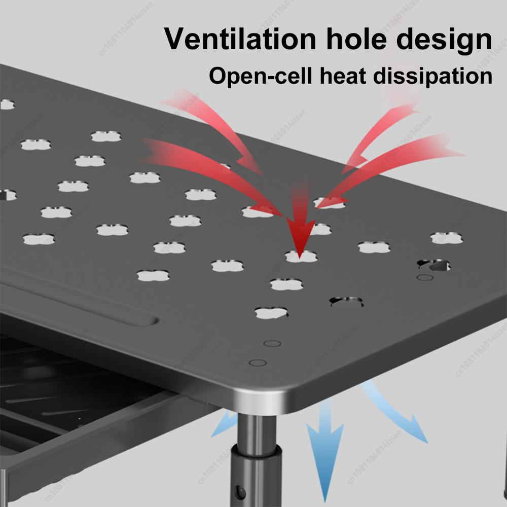 Datorskärmstativ 3 höjdjusterbara skärmhöjare med luftflödesventiler laptopstativ för skärm bärbar dator skrivare