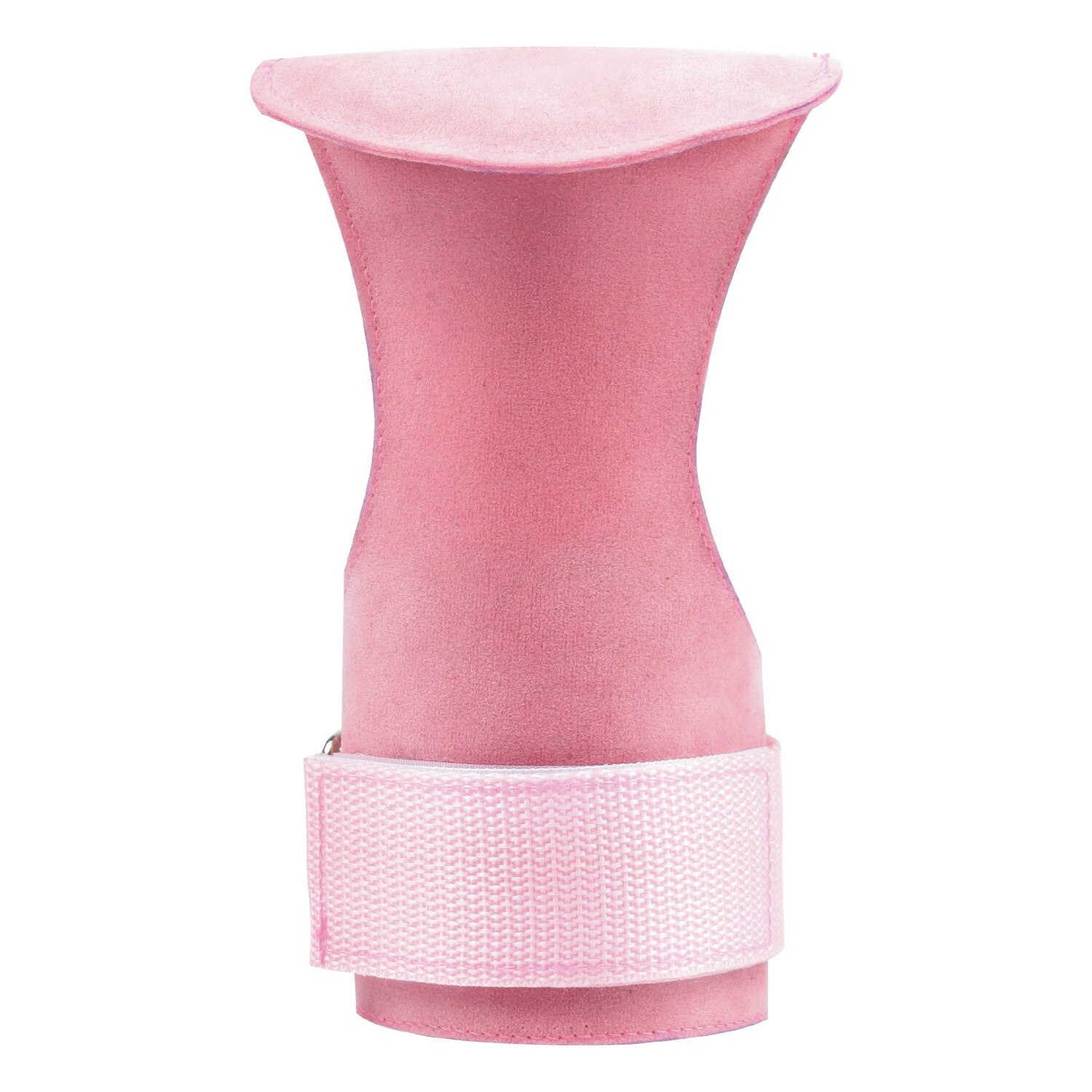 Gants de gymnastique antidérapants en cuir de vache, poignées, coussinets de levage, ceinture de puissance, d&#39;entraînement, Crossfit, gants de Fitness, Protection des paumes: pink left