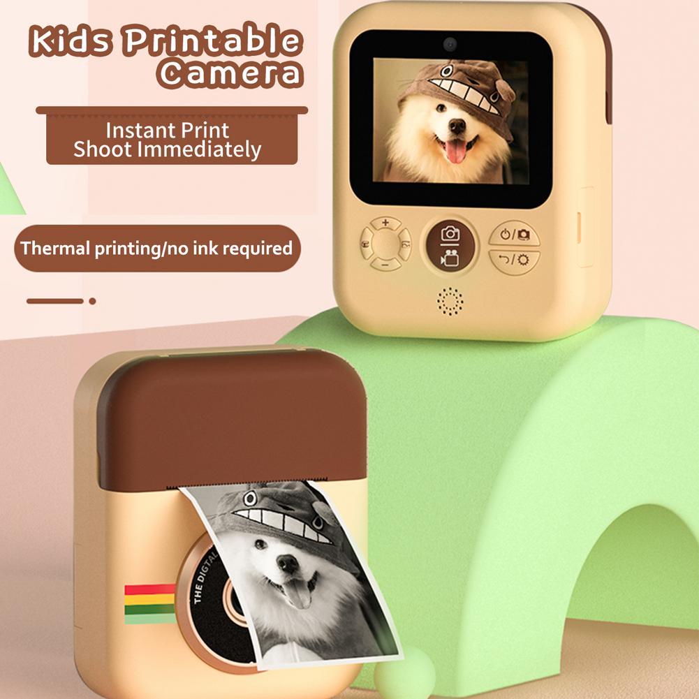 1080P 32GB Children Instant Camera Grayscale Printing Camera Kids Boys Girls 2.4 inch Screen Camera Toy For Birthday