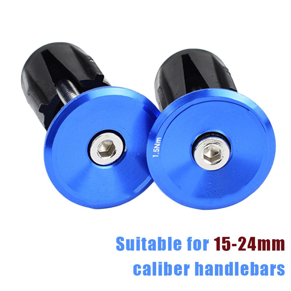 1 Paar Fiets Grips Handle Bar Ends Cap Bmx Mtb Stuur Stekkers Fietsstuur Weg Mountainbike Fiets Accessoires: YL201957-BU1