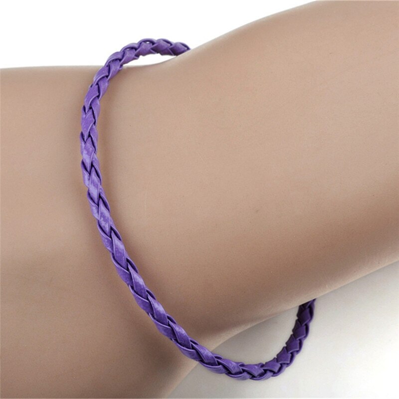 10 stks/partij Eenvoudige Stijl Handgemaakte Gevlochten Charm Armbanden Voor Vrouwen Pulseras Mujer Gevlochten Touw Manchet Bangle: 6