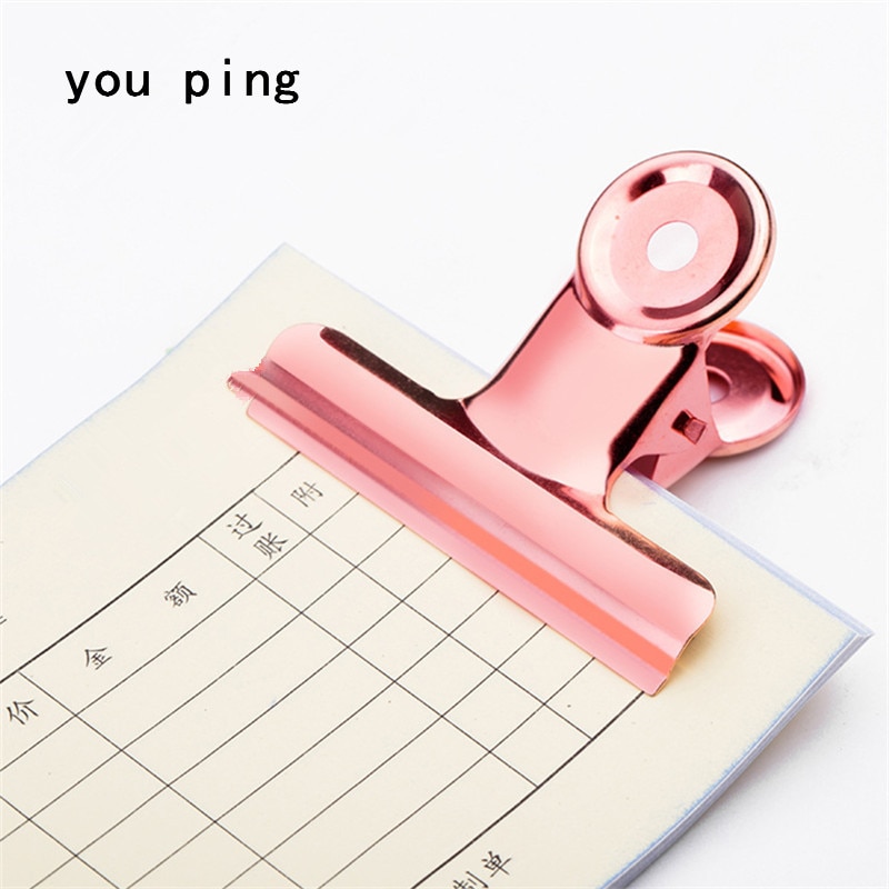 50mm 38mm 31mm 22mm Multicolor Round Metal Clamp Paper Bookmark Clips Memo Clip Student School Office Supplies