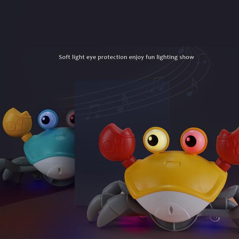Juguetes para gatear con luz y música para bebé, cangrejo con Sensor de obstáculos para jugar, aprender a caminar, venta de PR