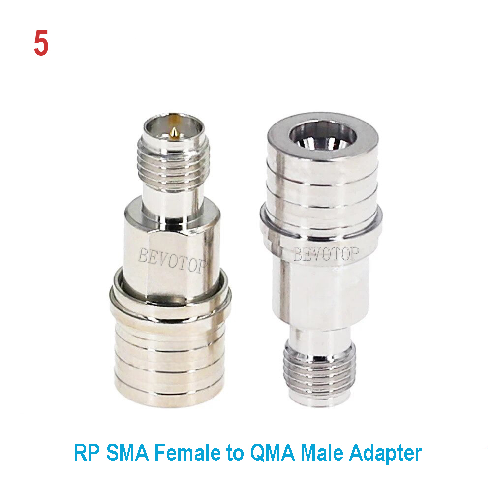 QMA auf SMA-Adapterstecker, SMA-Stecker, weiblich auf QMA-Stecker, weiblich, 90 Grad rechtwinklig, RF-Koax-Durcheinander, vernickelt,: Elfenbein