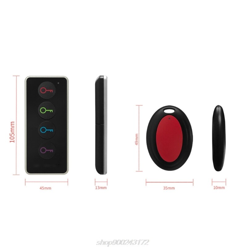 Remote Key Finder, item Tracker/Wireless RF Item Locator with Base Support Pets (4 Receivers, 1 Remote Control) M19 21