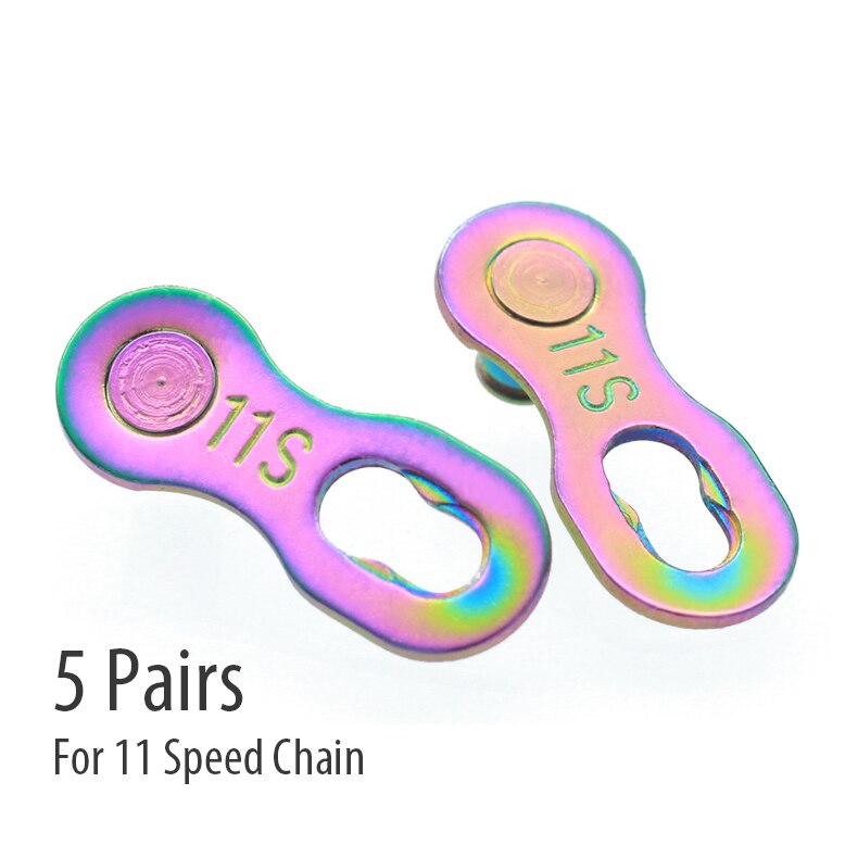 5 Pairs Universal Bike Connecting Chain Quick Link Connector Bicycle Missing Link 6 7 8 9 10 11 12 Speed Silver Golden Oil Slick: 11S Oil Slick