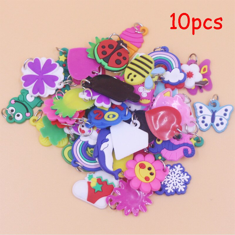300 Rainbow Rubber Band For Bracelets Necklaces DIY Jewelry Making Handmade Colorful Loom Rubber Bands Accessorie Children: pendant