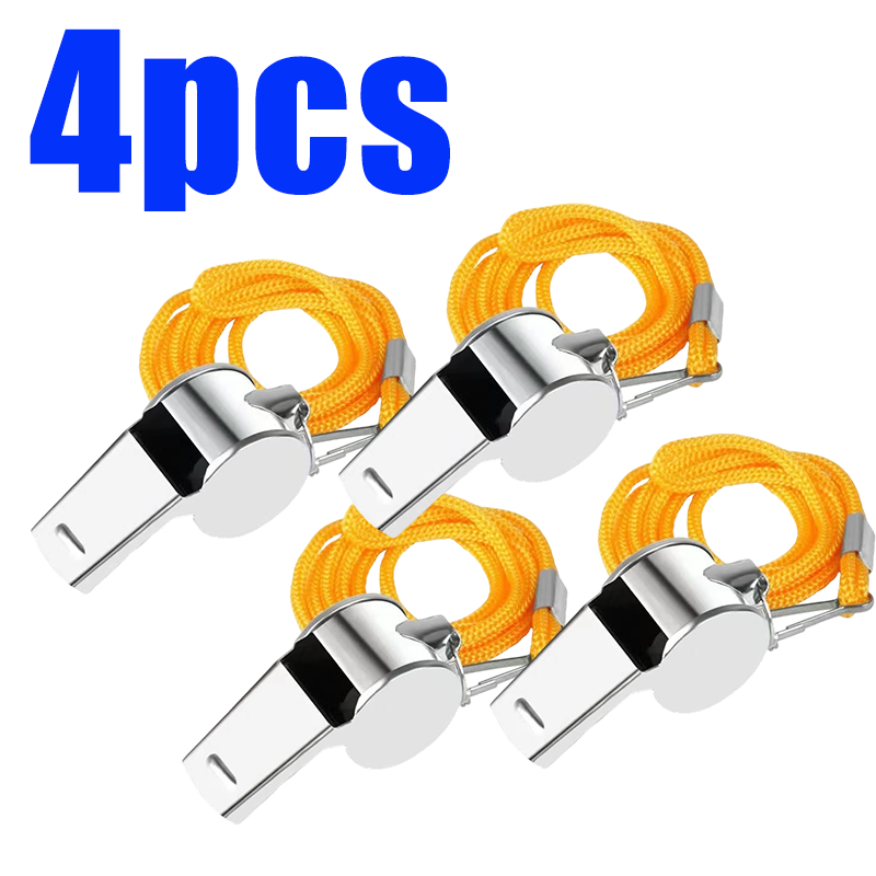 10/1pcs Whistle Sport Rugby Referee Stainless Steel Whistles Soccer Football Basketball Party Training School Cheerleading Tools: Red