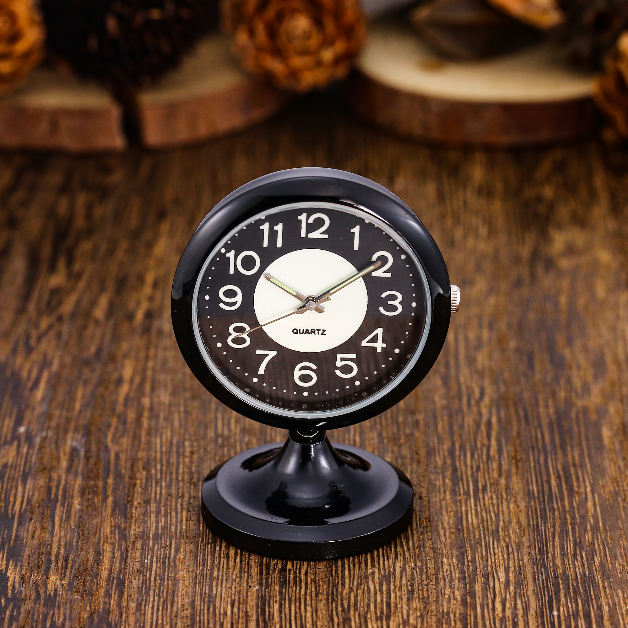 North Star Table Watch Check Time Bedhead Clock Simple Electronic Alarm Night Light Table Watch Quartz Watch Pocket Watch: WHITE