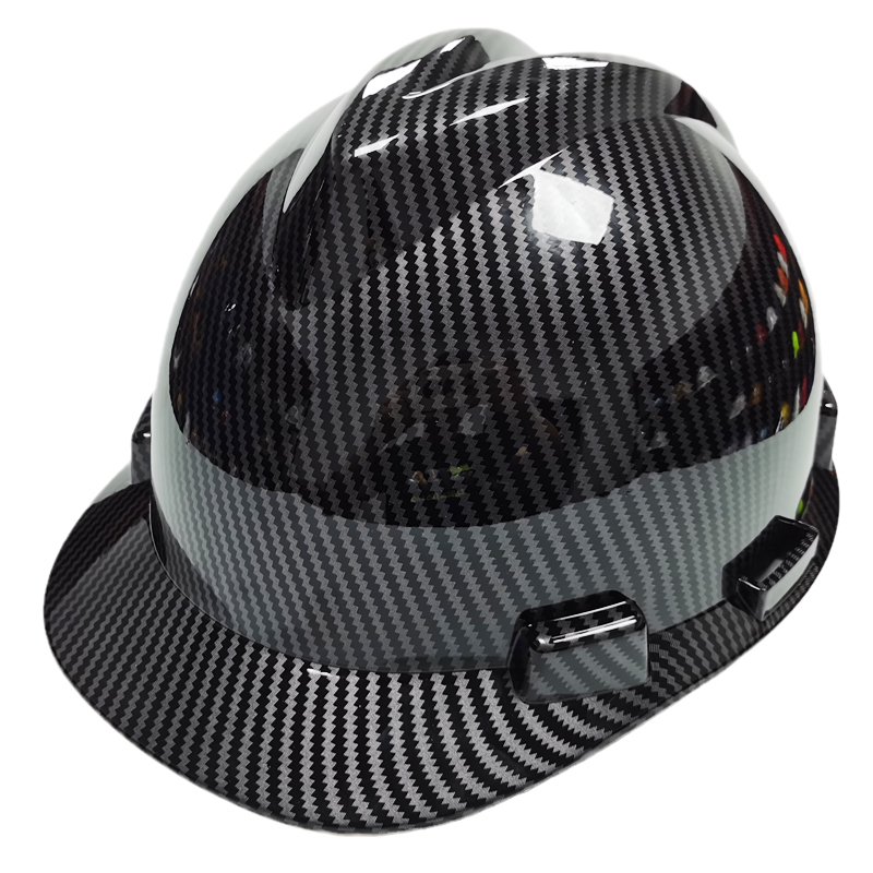 2pcs/set CE ABS Safety Helmet Carbon Fiber Construction V Gard Hard Hat with Lining Protective Helmets Work Cap Headwear