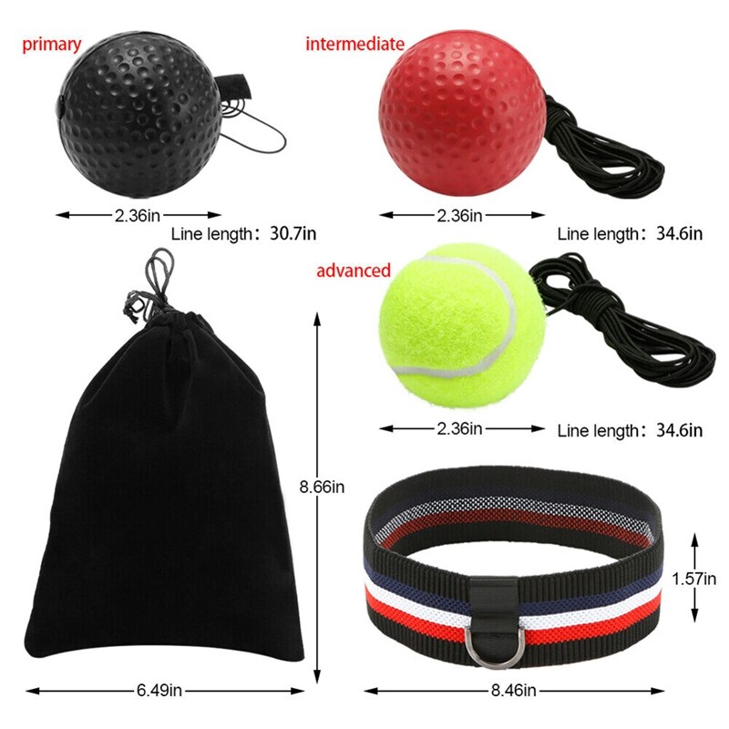 Boxing Reflex Speed Ball Boxing Ball Headband for Reaction Agility Punching Speed Fight Skill Training MMA Muay Thai Fight Ball