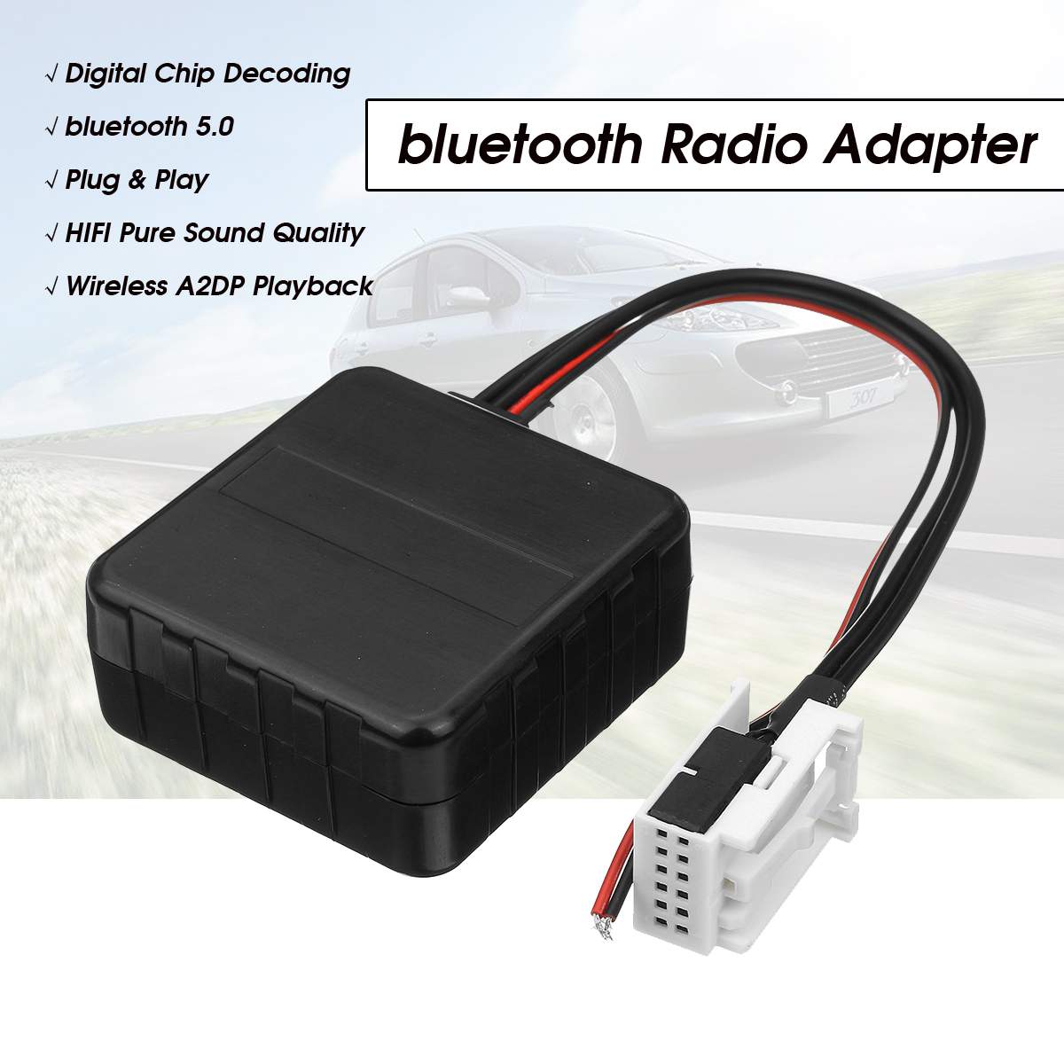 Car bluetooth Module Aux Receiver Cable Wireless HIFI Music Player For Citroen C2 2005 C5 RD45 For Peugeot 307 Radio Media