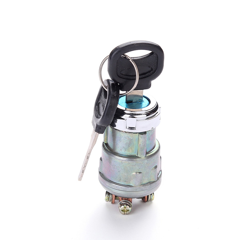 Universal Car Boat 12V 4 Position Ignition Starter Switch with 2 Keys for Petrol Engine Farm Machines Harvesters Supplies