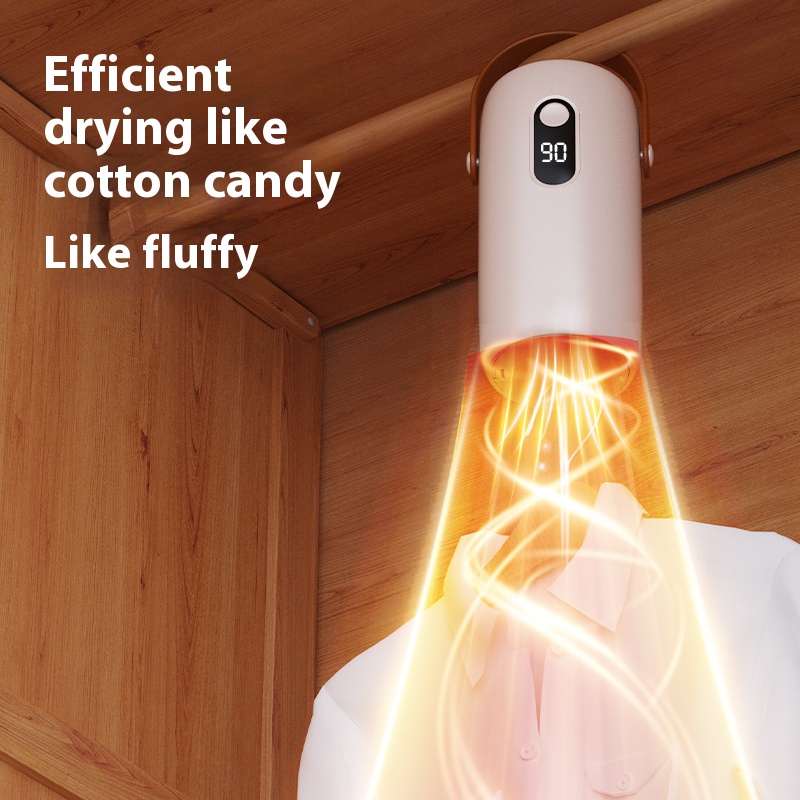 Mini bærbar tørketrommel sammenleggbar elektrisk tørketrommel intelligent tidsbestemt hurtigtørking husholdningsskap med tørkepose kompakt reisestil