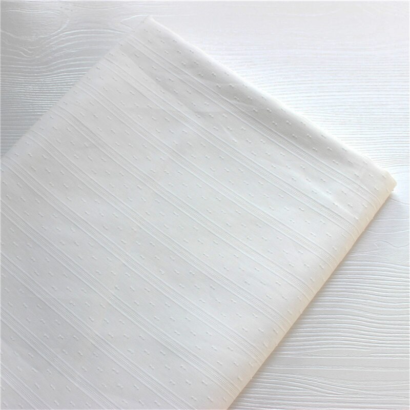 Cotton White Cloth DIY Shirt Dress Cloth Embroidered Cotton Fabric DIY Apparel Sewing Fabric 100x140cm SD01