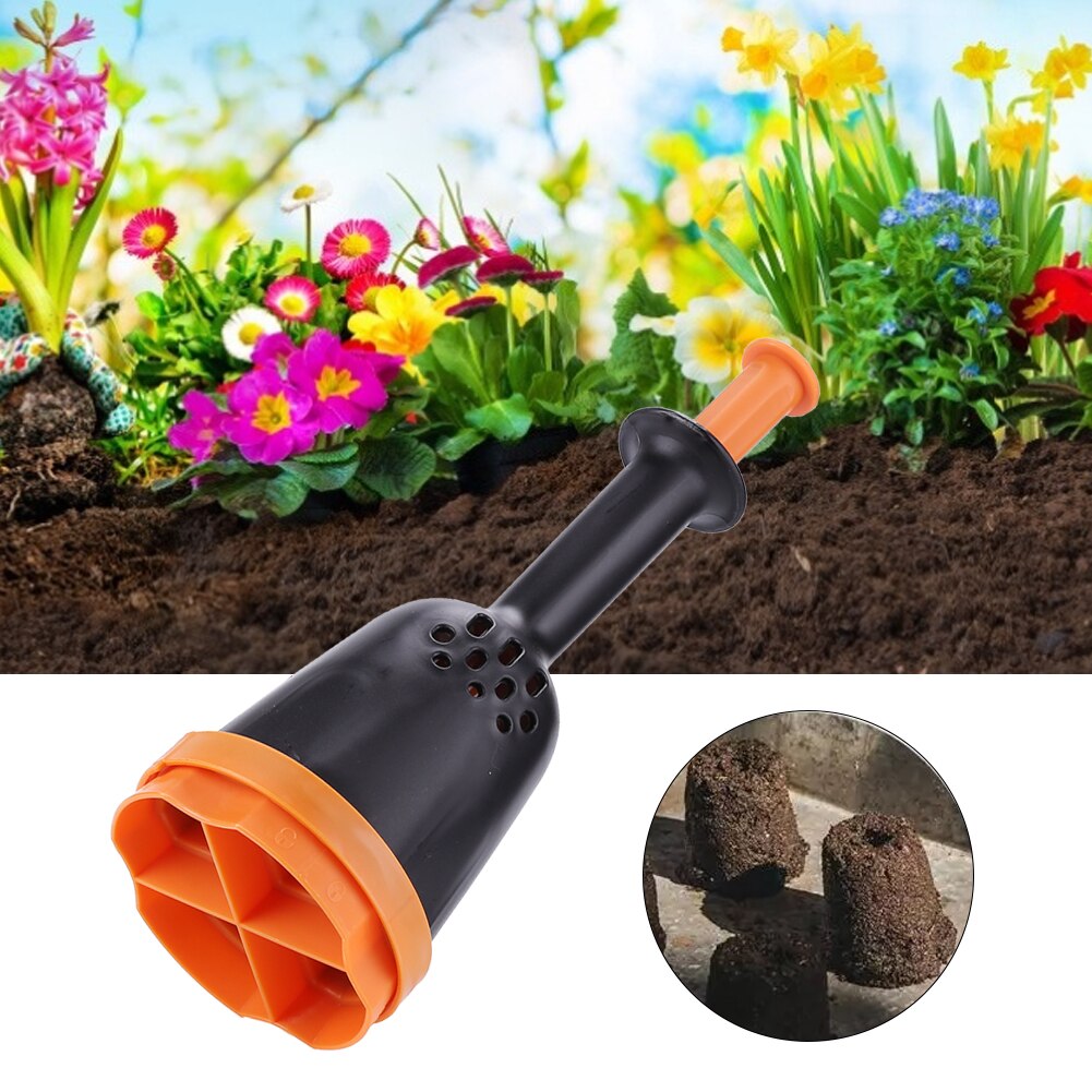 Manual Soil Blocker Plastic Handheld Soil Block Maker Plant Soil Blocking Tool for Seedlings Starting Greenhouse GardenAccessory