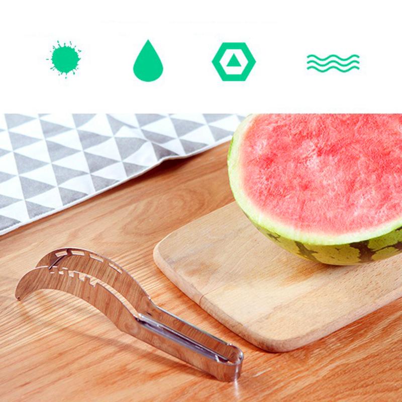 1pc rustfrit stål vandmelon skiver skærer melon hurtig skærer vegetabilsk frugt skiver skiller peeler corer køkken gadgets frugt værktøjer