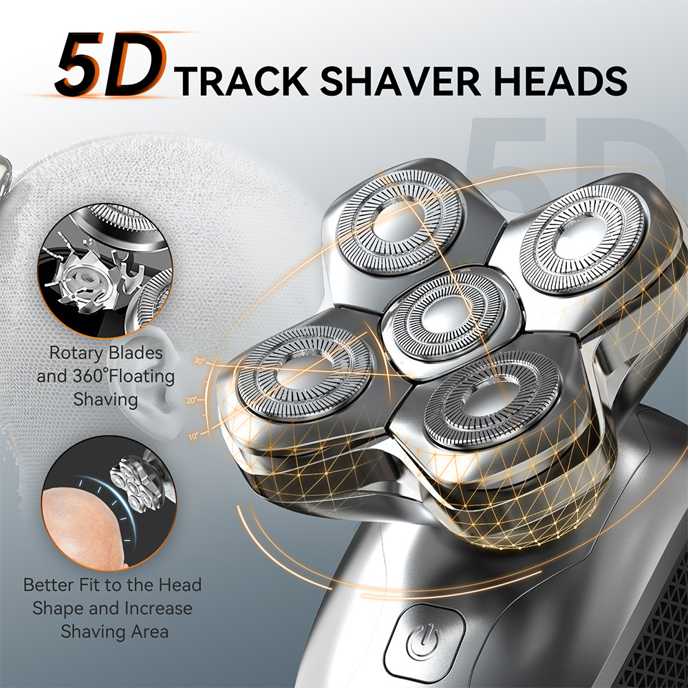 MAXGROOM 5-i-1 Elektrisk Barbermaskine - Hårtrimmer - Oppladbar - Vanntett