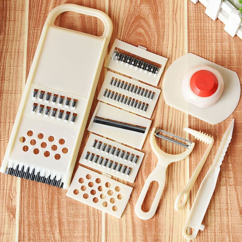 11 stks/set Multifunctionele Shredder Fruit Dunschiller Aardappelen Slicer Dicer Chopper Cutter Keuken Gereedschap