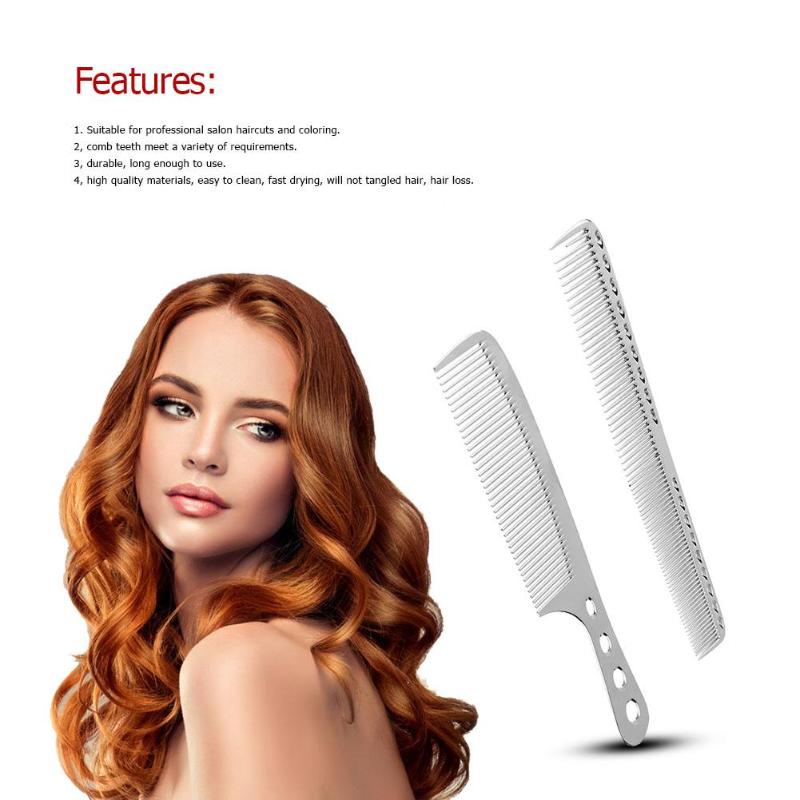 1/2pcs Metal Hair Comb Salon Anti-static Hairdresser Hair Cutting Combs Brush Hair Styling Tools Metal Steel Comb