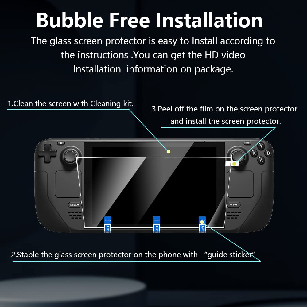 2Pcs Voor Stoom Dek Screen Protector Gehard Glas 7 Inch 2 Pack Krasbestendig Bubble Gratis Vingerafdruk Slip