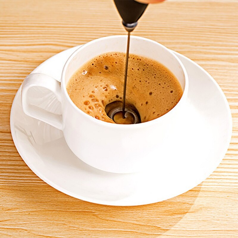 Håndholdt mælkeskummer elektrisk håndholdt mixer blender mælkeskummager til kaffe latte cappuccino chokolade