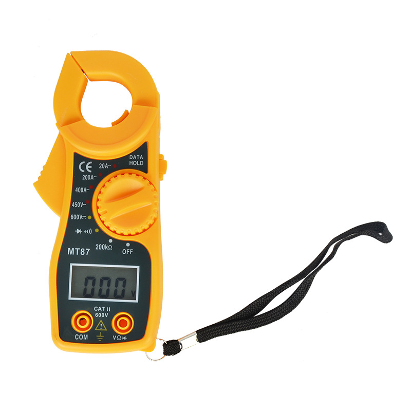 QLUUE Clamp Meter Stromzange Multimeter AC/DC-Spannungstest, Instrument mit automatischem Spannungsprüfer NCV-Test, Messen von Strom, Spannung, Temperatur, Kapazität, Widerstand, Durchgang