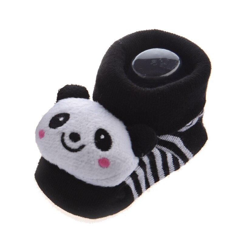 4x Panda-Onweerstaanbaar Schattige Baby Jongen Meisje 3D Bootie Sokken Anti / Non Slip 0-12 Maanden