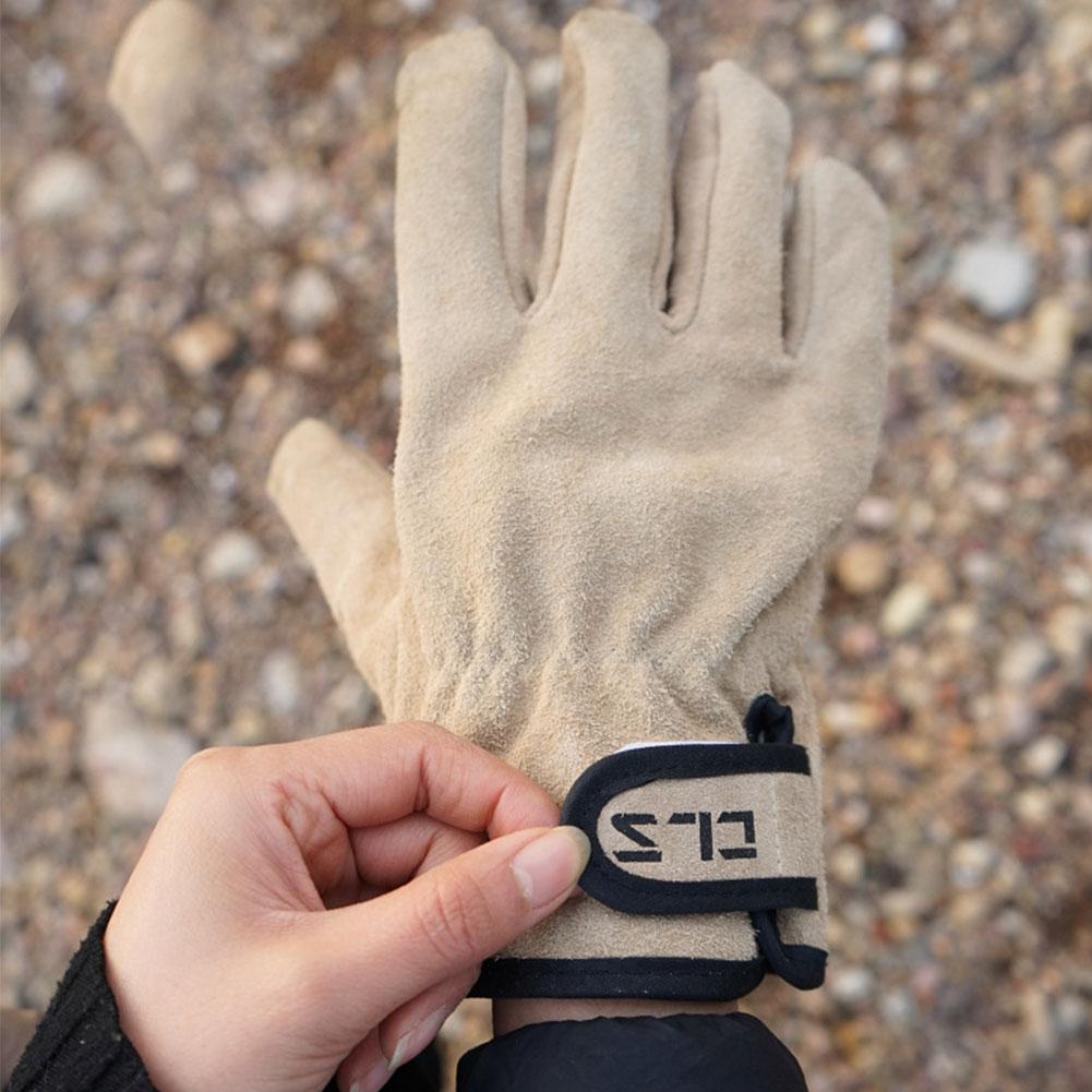 Gants de Barbecue pour pique-nique en plein air, 1 paire, épais, résistant à l'usure, isolation thermique, pour le jardinage et le Camping