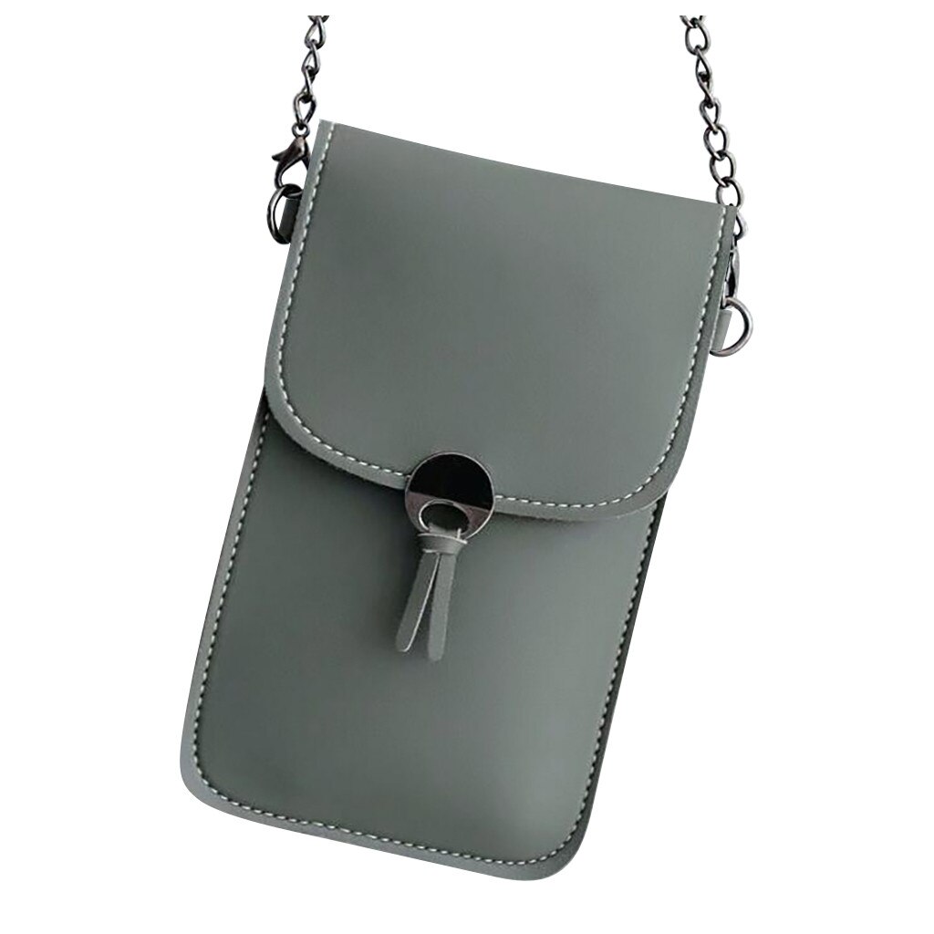 Touch Screen Mobile Phone Bag Wallet Transparent Metal Change Bag Women Sipmple Function Compatible Shop Bag: 3