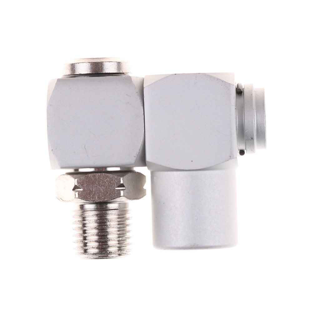 1x Air Line Connector Adjustable Swivel 1/4 Inch BSP Pneumatic Fitting Aluminum Material Screw Joint