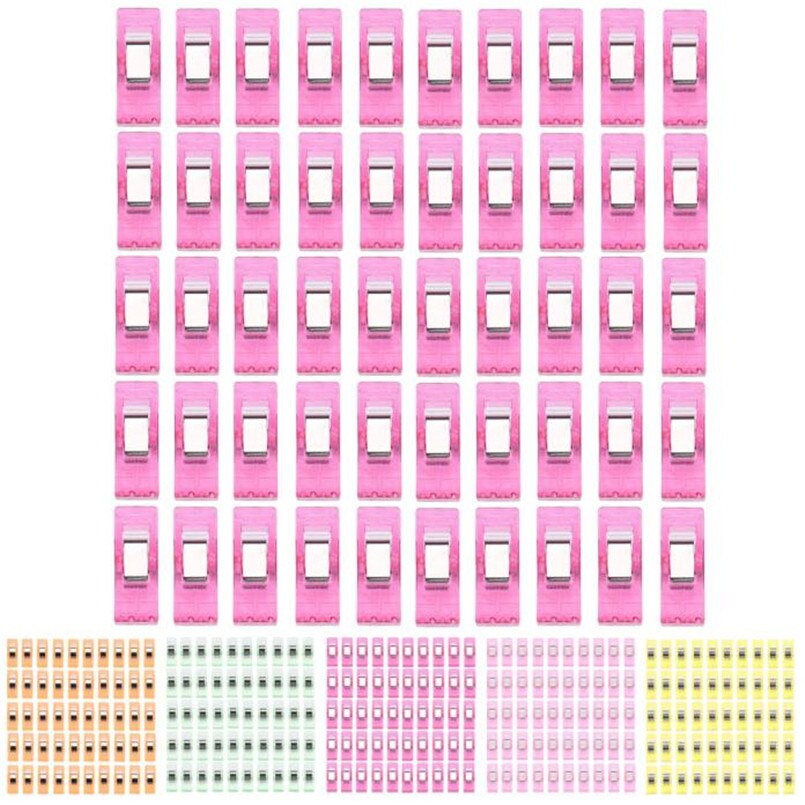Plastic Clips Clamps Pack 50 PCS Clear Sewing Craft Quilt Binding Plastic Clips Clamps Pack пластиковые зажими D2