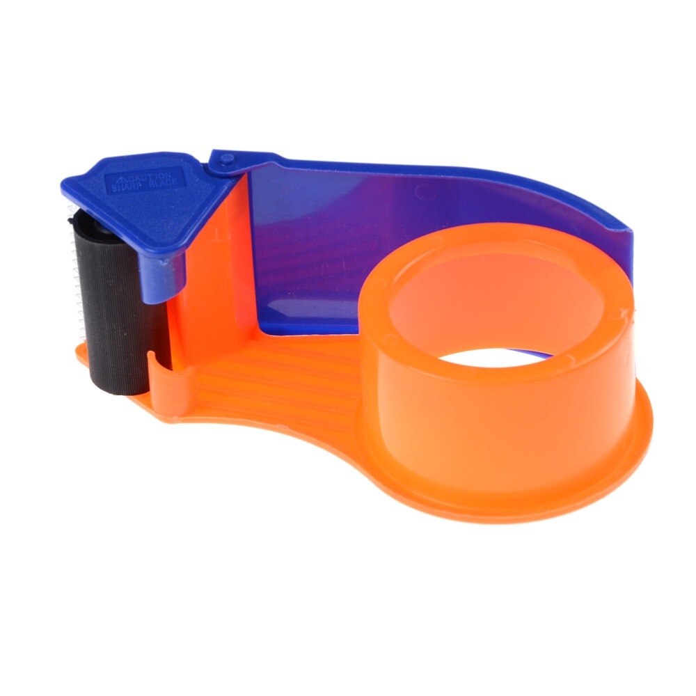 Sealing Packaging Parcel Plastic Roller 2" Width Tape Cutter Dispenser