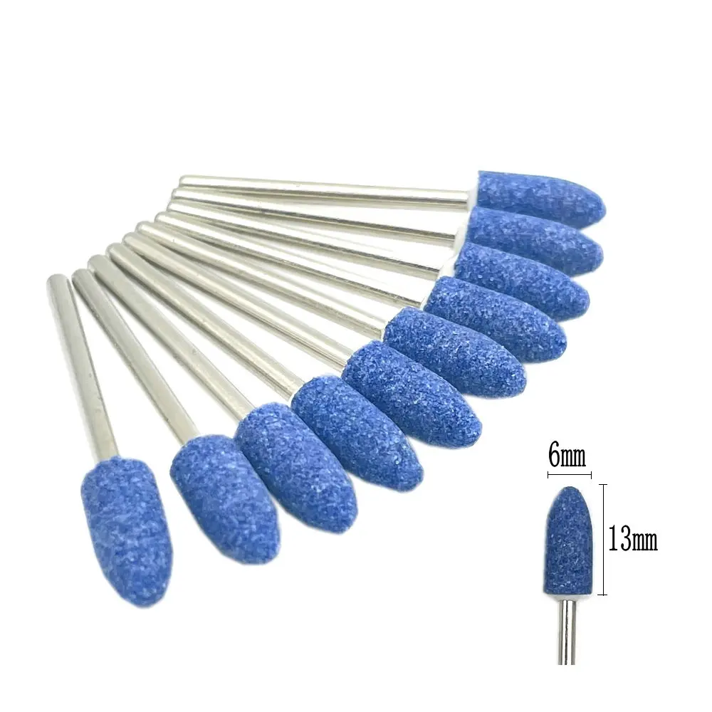 10pcs/set Dental Stone Grinder Polisher Burs 2.35mm Shank For Contouring Shaping Porcelain Dental Rotary Stone Polisher