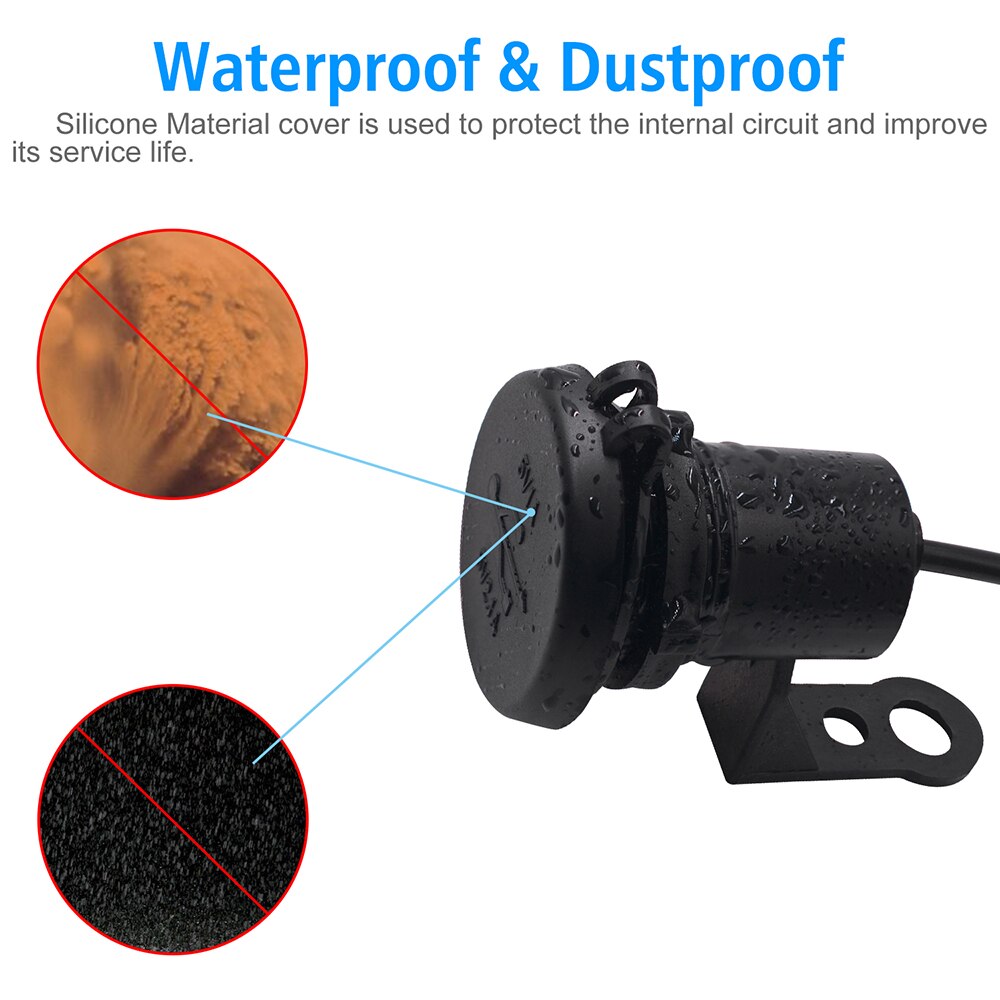 Dual USB Fast Charger with Switch Socket Outlet Adapter Waterproof Dual USB Ports for Marine RV Motorcycle Truck