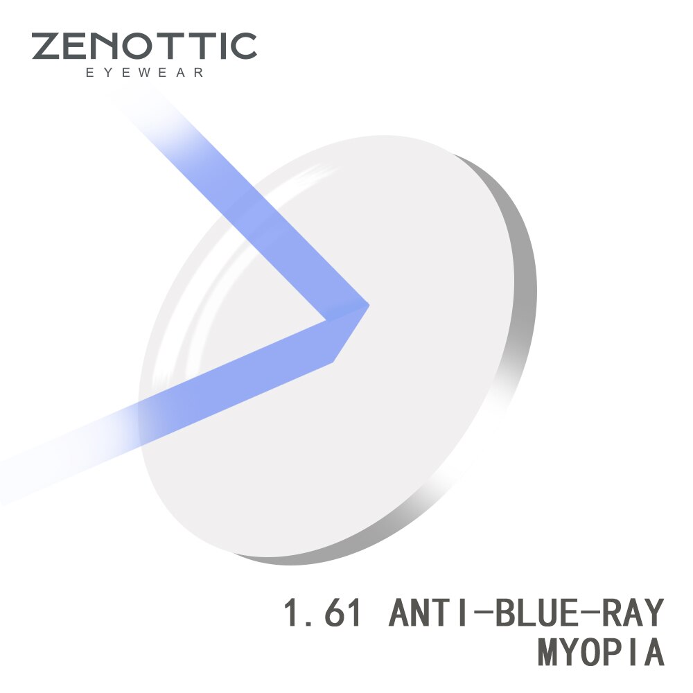 Zenottic heren titanium legering brilmontuur heren vierkant ultralicht bijziendheid sterkte anti blauw licht computerbril: 1.61 bijziendheid