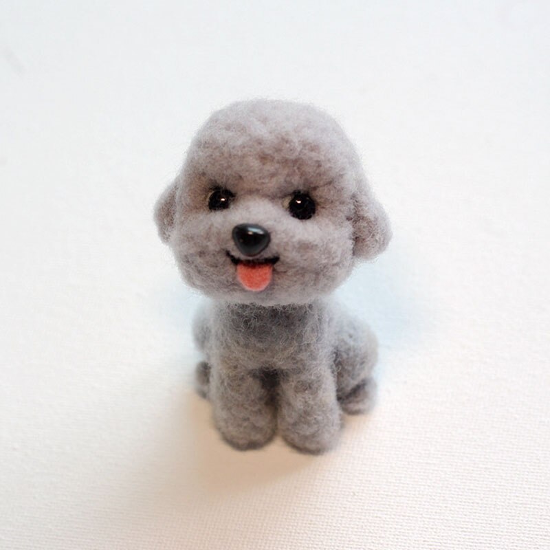 Niewykończony zestaw filcowy śliczna kolekcja zwierząt placki lalka kot wełna filc szturchnięty kite DIY materiały robić filcowania