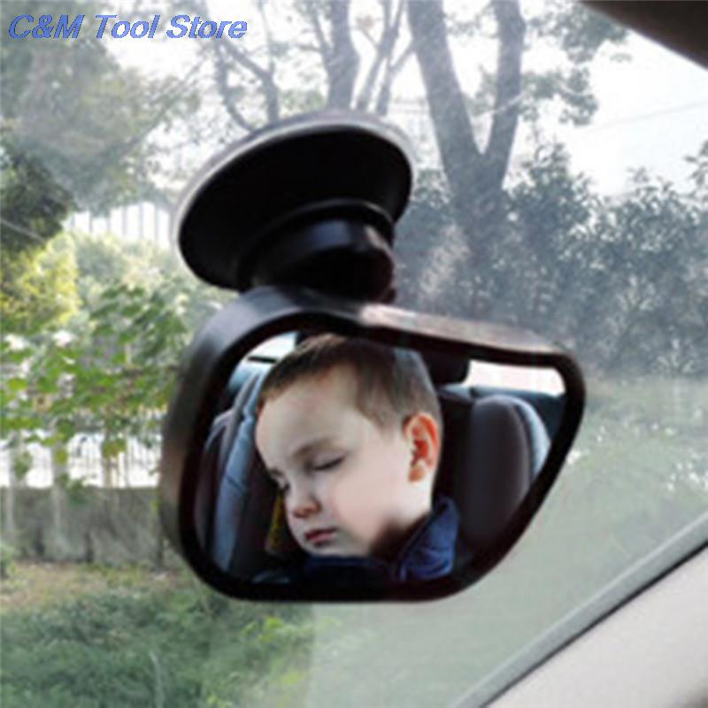 360 graders bil styling universelt indvendigt spejl sort bil spejl til børnesæde sikkerhed auto nakkestøtte baby bakspejl