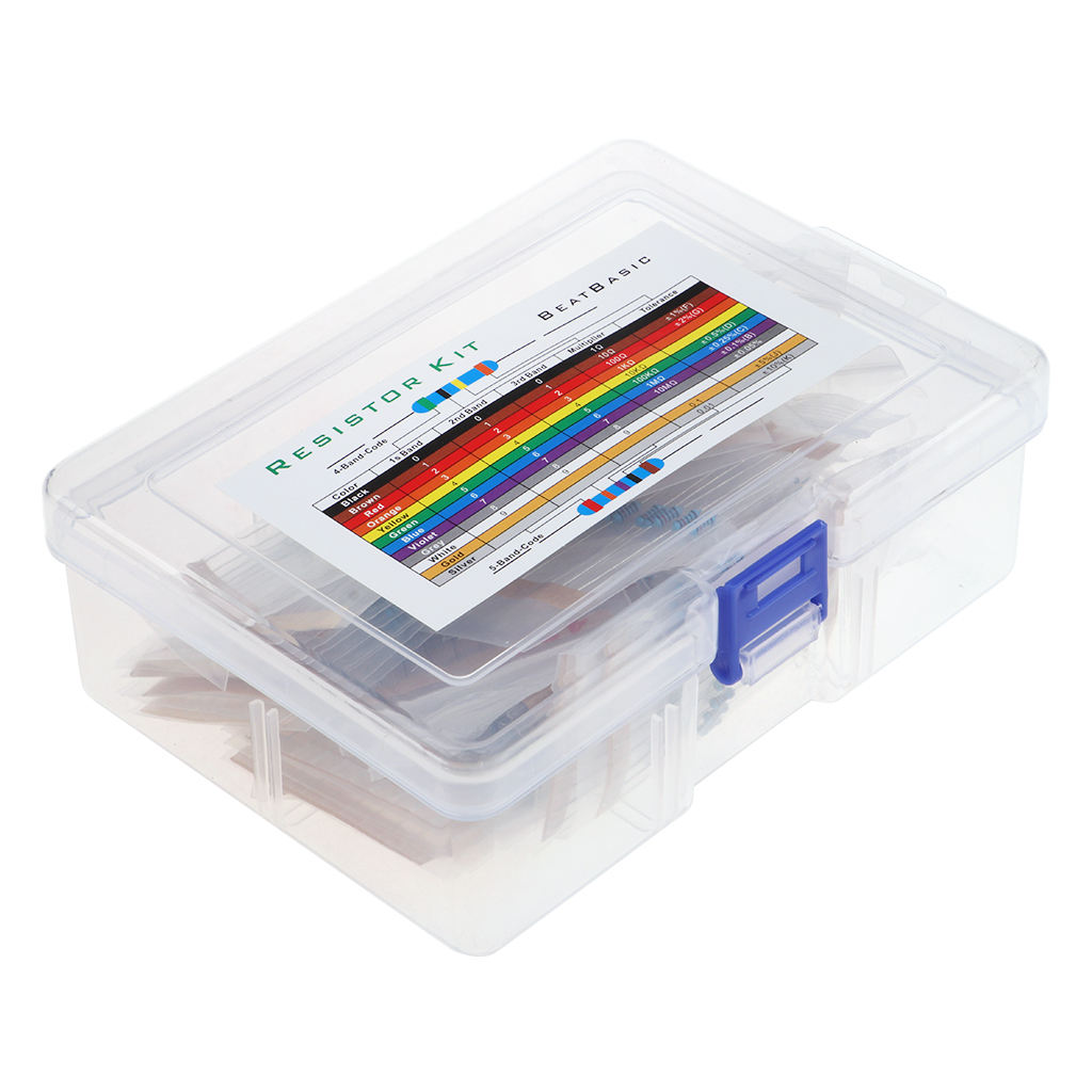 Resistor Assortment Kit - Set of 1000 Assorted Resistors Box Kit 1R -10M Ohm