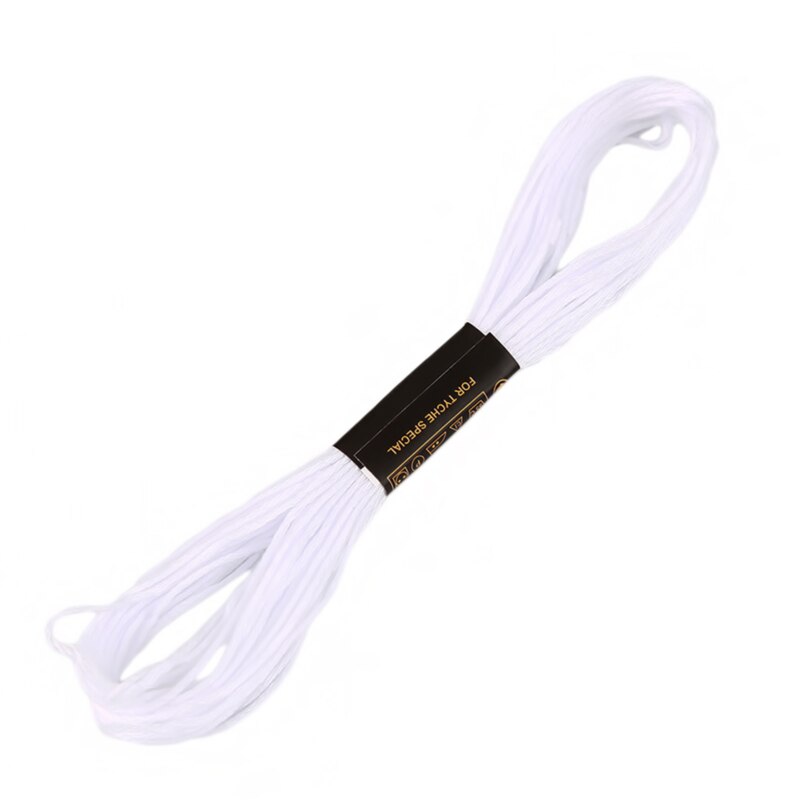 Black And White Cross Stitch Thread Embroidery Floss Skeins Black Color Hand Sewing Threads DIY Craft Needlework