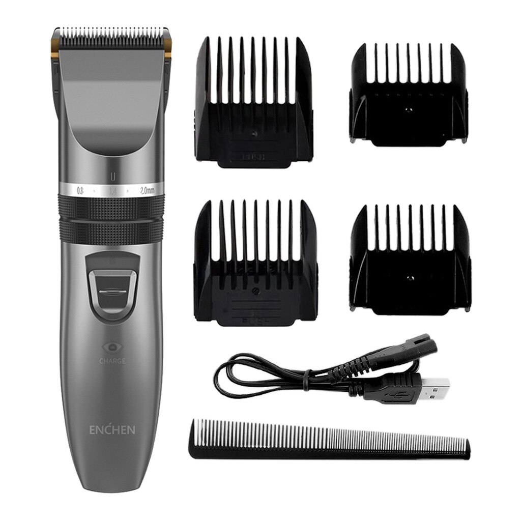 ENCHEN Sharp X Hair Clipper Trimmers For Men Adults 5 Gears Cordless Rechargeable Facial Hair Cutter Machine: Set 1