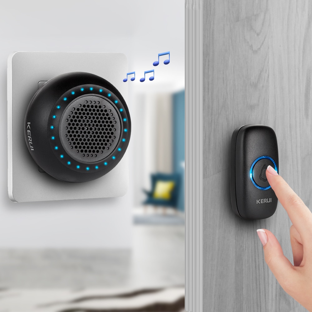 KERUI Doorbell Welcome Home Waterproof Doorbell Smart Wireless Ring Door bell 100M Transmission With lithium Battery Doorbell