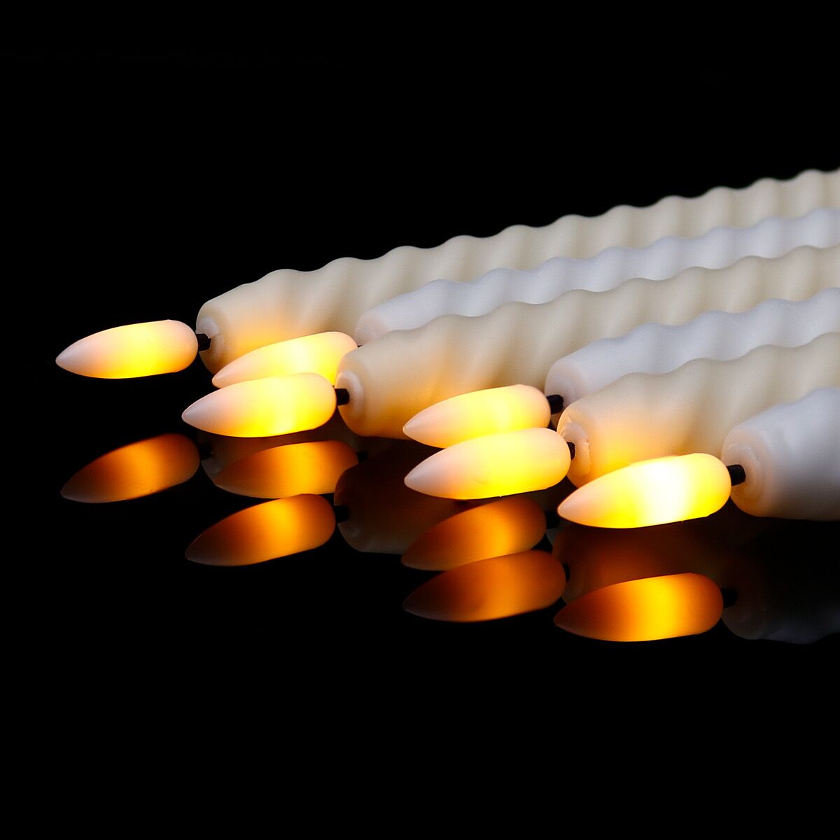 Vela LED Taper Spiral Flameless, Controle remoto com temporizador, Igreja velas varas, Casa torcida, Natal bateria operar vara vela