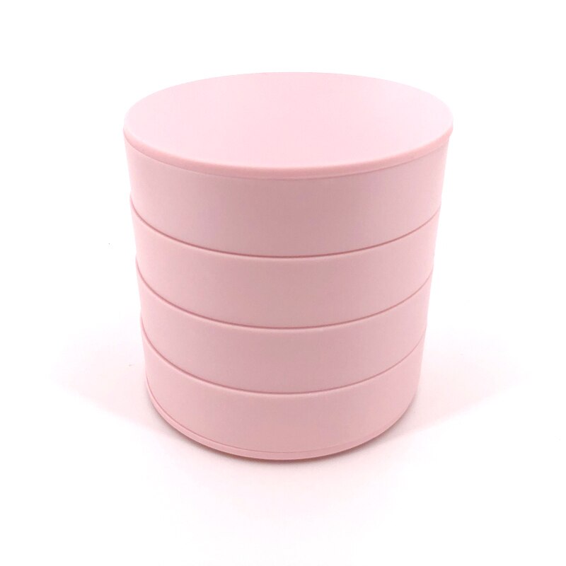 Joyero con 4 pisos para mujer, caja de almacenamiento de joyas giratorio, con bandeja y tapa, de y a la , de cumpleaños: Pink