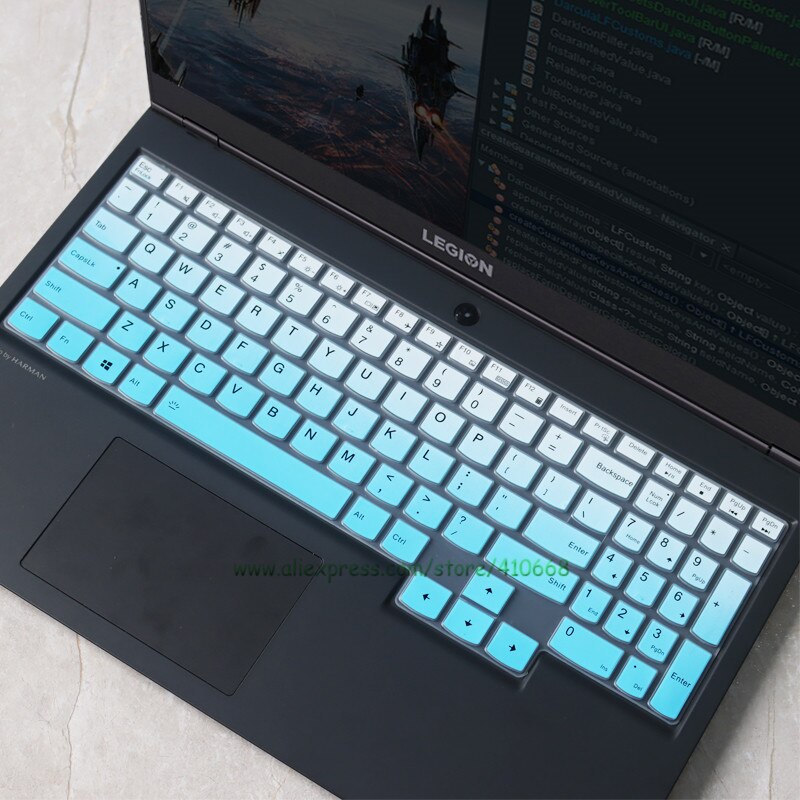 Dla LENOVO LEGION 5 17arh05h 17imh05 17 imh 17arh 17ach6h 17arh05h 17 17.3 cal silikonowa klawiatura laptopa pokrywa skóry Protector: Gradient Blue