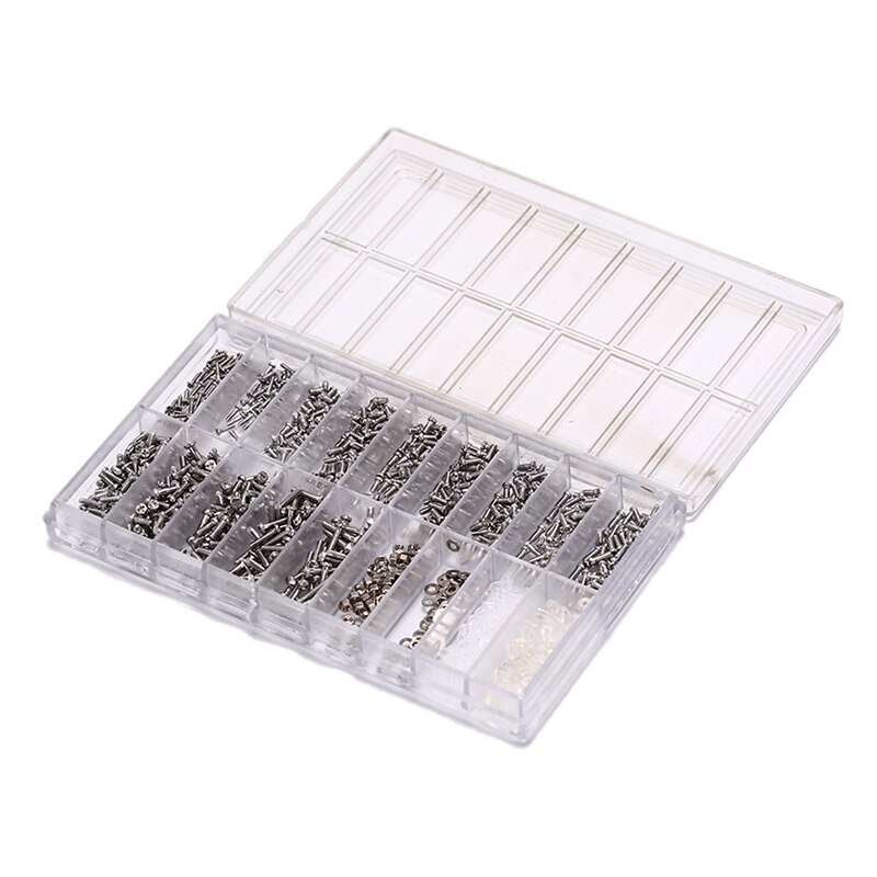 1000Pcs/set Screws Repair Kit Tools Set Tiny Assortment For Clock Watch Eye Glasses For Parts Repair Kit