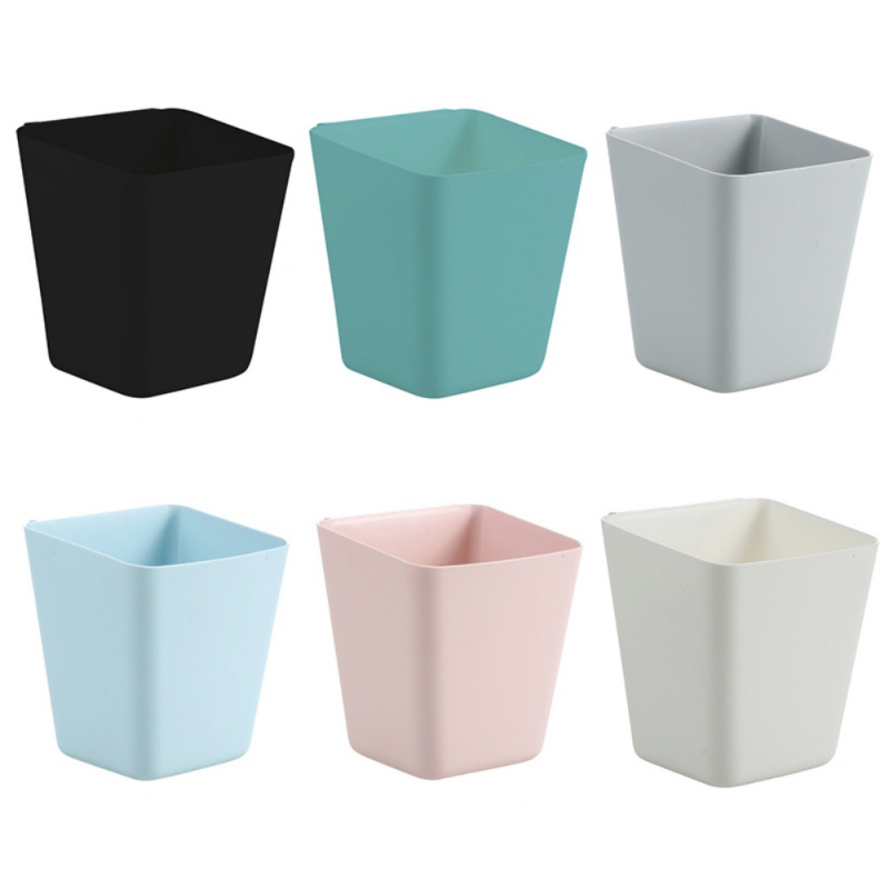 Cubos de almacenamiento colgantes con carrito, cesta colgante portátil para mesita de noche, cesta de almacenamiento colgante de cocina montada en la espalda de plástico para el hogar