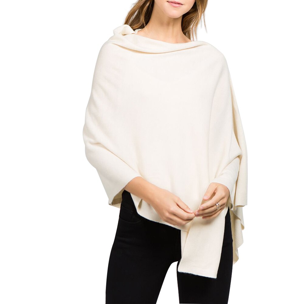 polyvalent châle couleur unie infini écharpe châles multi-fonction pull pull grande taille personnes anniversaire: Beige