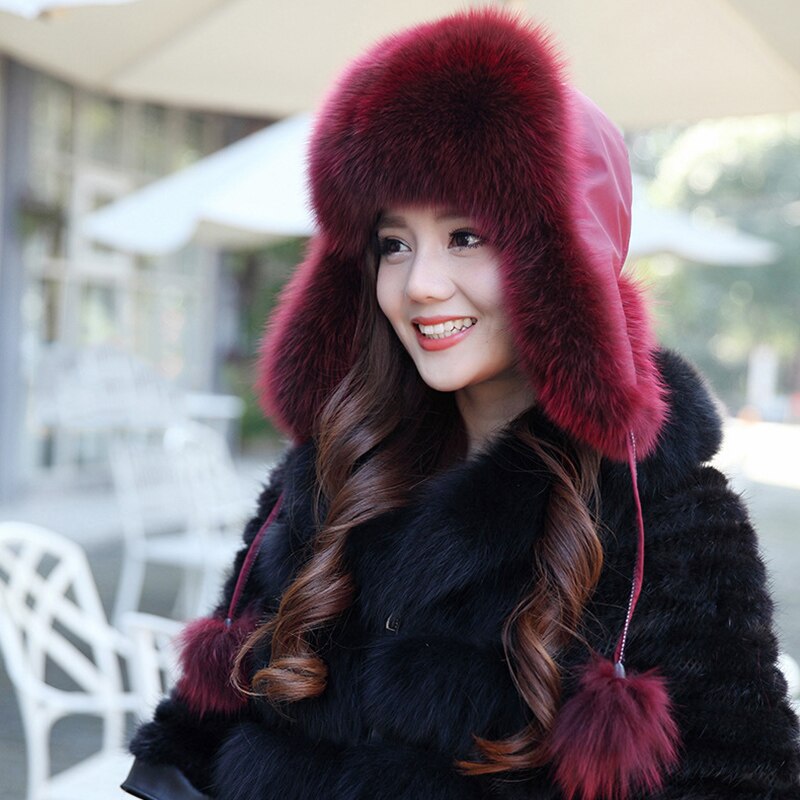 Winter Warm Faux Fur Hat Korean Hat Female Thick Comfortable Warm Ski Hat Ear Protection NYZ Shop