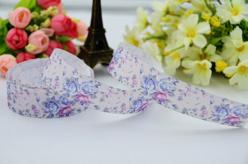 22mm 25mm 38mm 75mm blommor tecknad tryckt grosgrain band festdekoration sytillbehör 10 yards x -00264